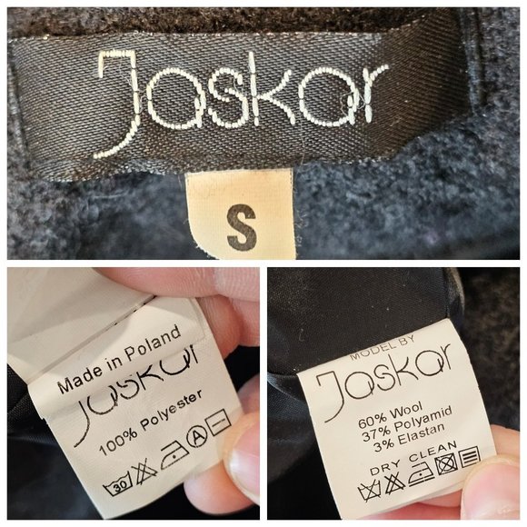 Womens Sz Medium Gray Wool‎ Blend Jacket Poland Lagenlook Patchwork Mixed Print - Picture 13 of 14